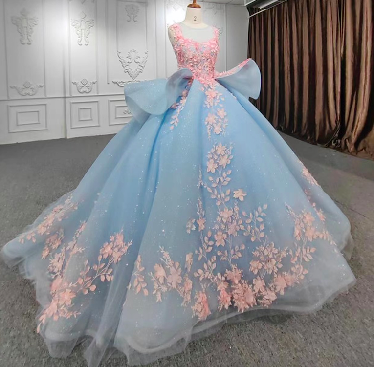 Blue Prom Dresses, Sweet 16 Dresses, Floral Prom Dresses, Elegant Prom Dresses, Quinceanera Dresses, Luxury Prom Dresses, Vestidos De Cocktail,