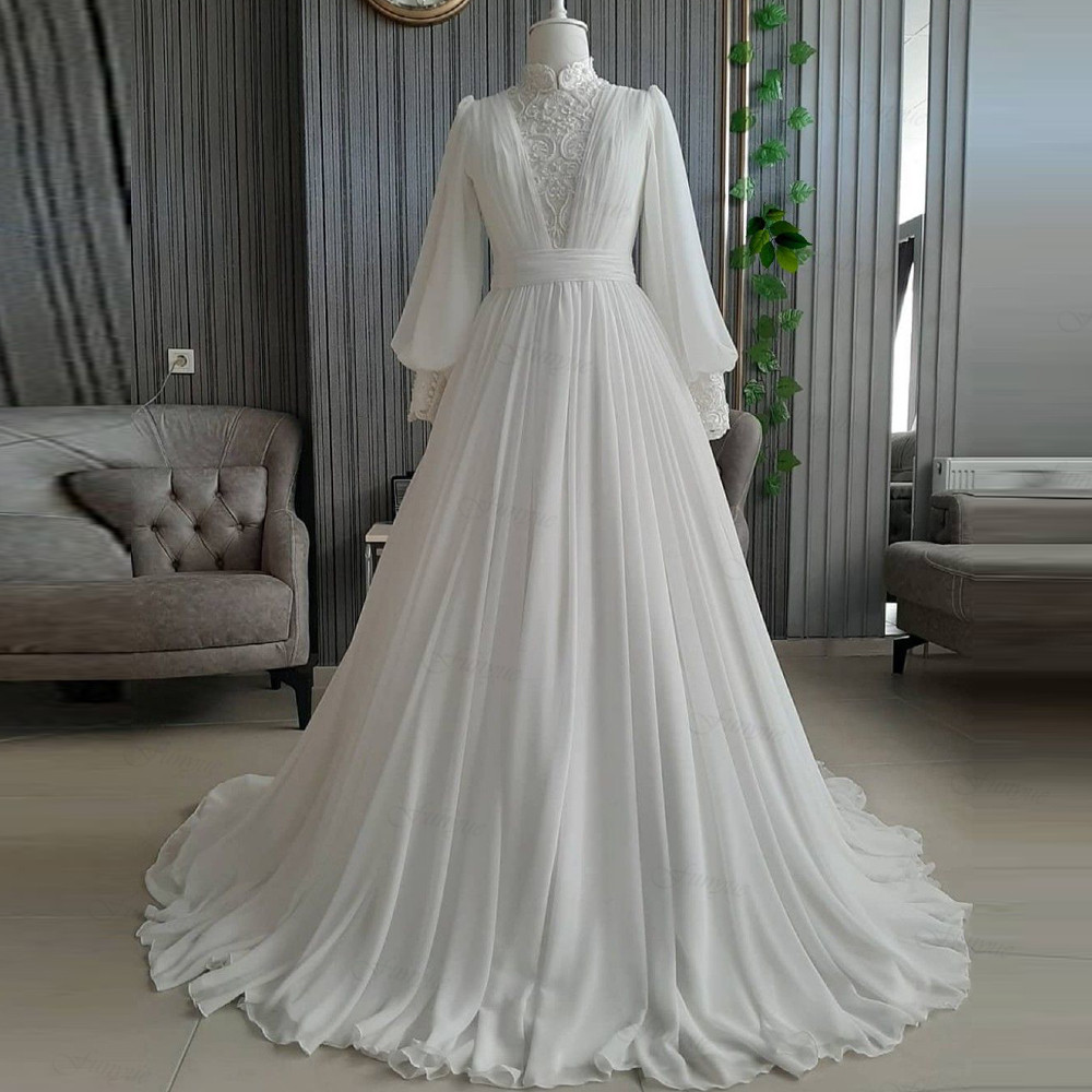 Muslim Wedding Dress, Arabic Wedding Dresses, Chiffon Wedding Dress, Vintage Wedding Dresses, Bridal Dresses, Robe De Mariee, Vestidos De Novia,