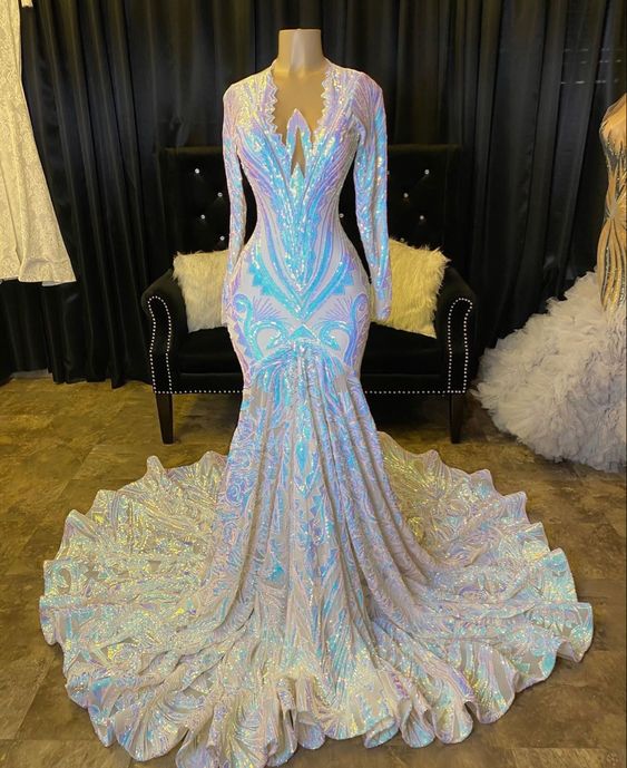 white prom dress with pink blue and gold Rachel Allan 70749 Sequin Sleeveless Slit Gown main image 0