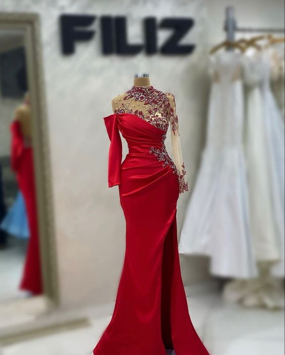 Red Prom Dresses, Beaded Prom Dresses, Abendkleider, Elegant Prom Dresses, Vestidos De Fiesta, Mermaid Prom Dresses, Robes De Bal, Modest Prom