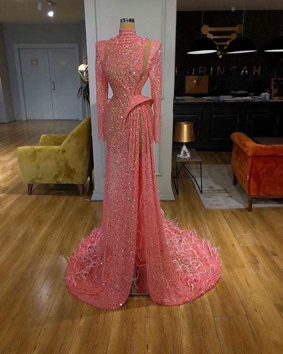 Glitter Evening Dresses, Pink Sparkly Prom Dresses, Pageant Dresses For Women, High Neck Prom Dresses, Evening Gown, Feather Prom Dresses, Glitter Evening Dresses, Pink Sparkly Prom Dresses, Pageant Dresses For Women, High Neck Prom Dresses, Evening Gown, Feather Prom Dresses,