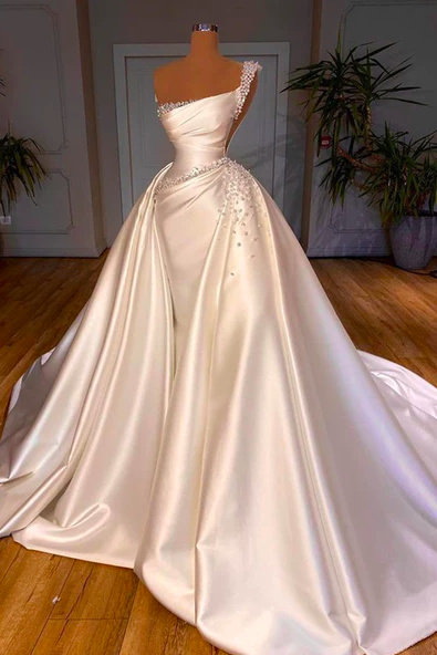Wedding Dresses 2023, Elegant Bridal Dresses, One Shoulder Wedding Dresses, Luxury Wedding Dresses, Robes De Mariee, 2024 Wedding Dresses, Boho