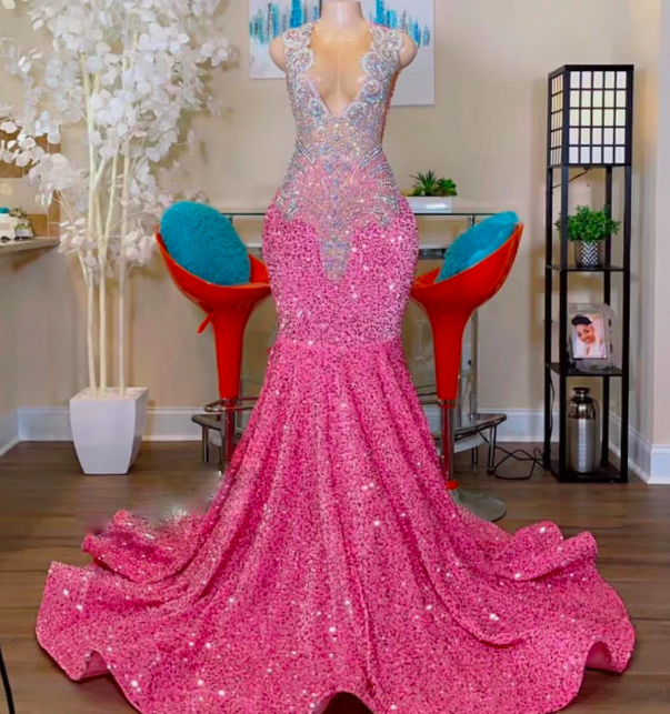 Glitter Prom Dresses, Diamonds Prom Dresses, Pink Prom Dresses, Luxury Birthday Party Dresses, Modest Evening Dresses, Formal Occasion Dresses,