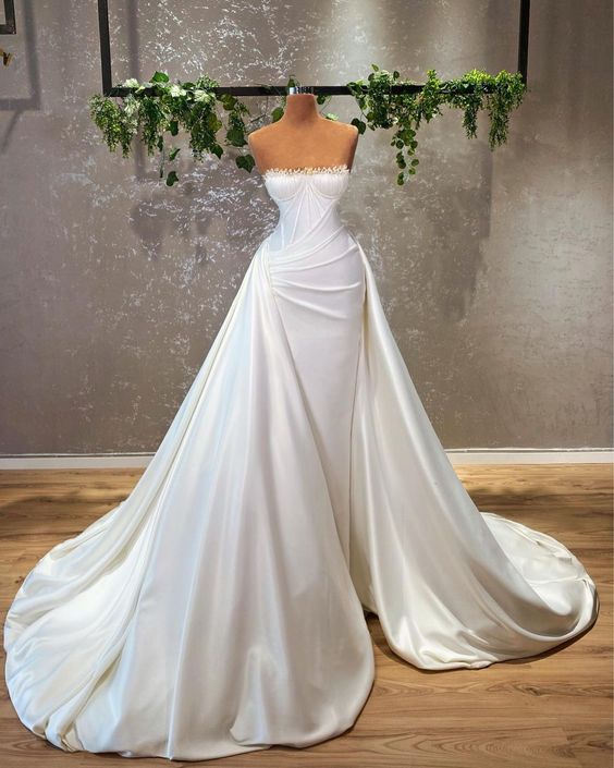 Detachable Skirt Wedding Dresses, Off White Wedding Dress, Simple Wedding Dresses, Boho Wedding Dresses, Vestidos De Novia, Elegant Bridal