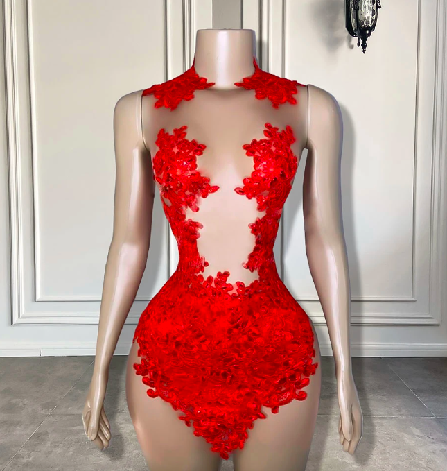 Sexy Prom Dresses, Mini Prom Dresses, Red Party Dresses, Formal Occasion Dresses, Night Club Party Dresses, Lace Applique Prom Dresses, Fashion
