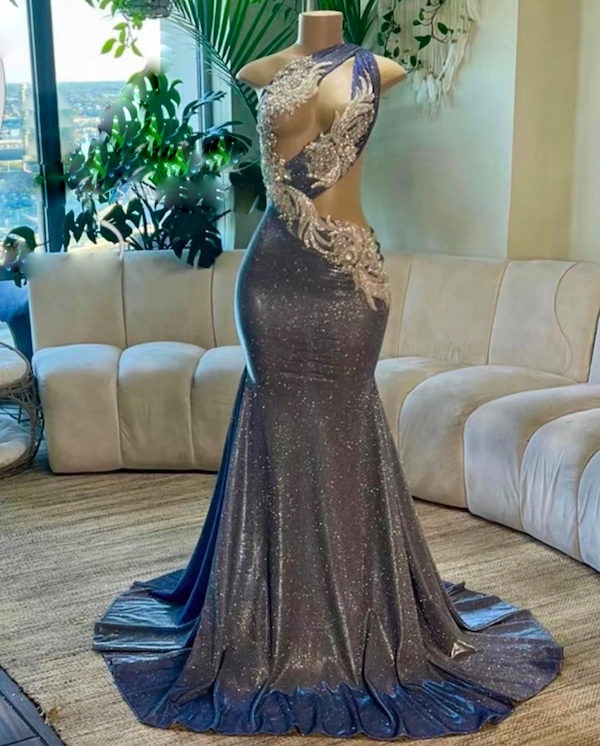 One Shoulder Prom Dresses, Sexy Formal Dresses, Pretty Prom Dresses, Lace Applique Evening Dresses, Evening Gown For Women, Formal Occasion