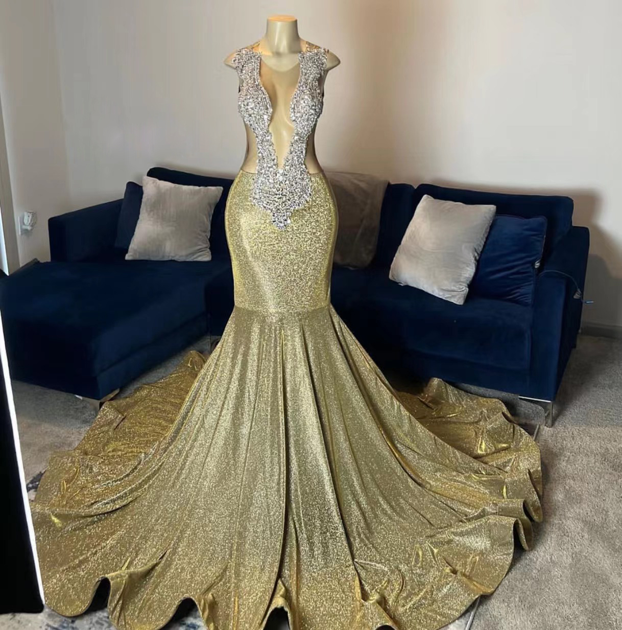 Gold Sparkly Prom Dresses, Diamonds Luxury Birthday Party Dresses, Fashion 2024 Prom Dresses, Vestidos De Gala, Formal Wear Gowns, Evening
