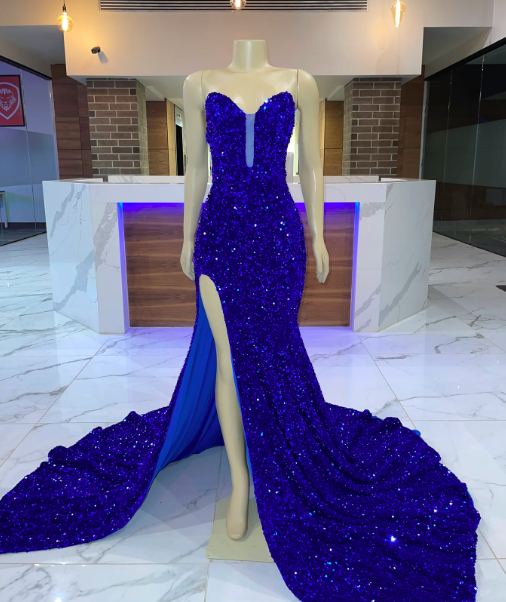 Arabian Nights Prom Dresses, Royal Blue Prom Dresses, Custom Prom Dresses 2024, Fashion Party Dresses, Sparkly Sequin Prom Dresses, Evening Gown