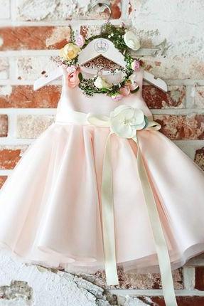 pink flower girl dress, baby girl dresses, flower girl dresses for weddings, robe fille enfant, kids prom dresses, satin girls dresses, birthday party dresses