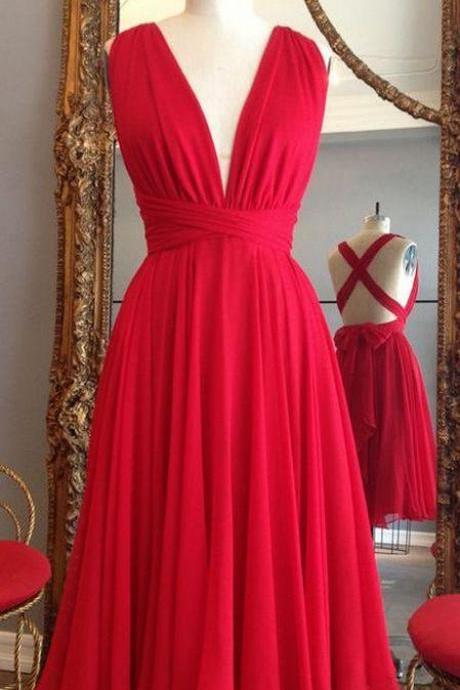 Red Bridesmaid Dresses, Short Bridesmaid Dresses, Infinite Dresses, Custom Make Bridesmaid Dresses, Convertible Bridesmaid Dresses, A Line