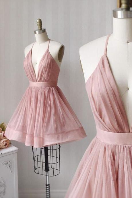 Pink Prom Dresses, Short Prom Dresses, Tulle Prom Dress, Cocktail Party Dresses, Homecoming Dresses Short, Simple Prom Dresses, 2024 Prom