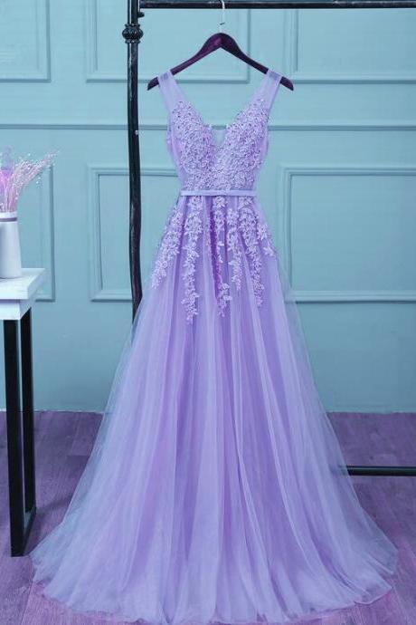 Lace Applique Prom Dress, Formal Dresses, Prom Dresses Long, V Neck Prom Dresses, A Line Prom Dresses, Robe De Soirée Femme, Elegant Prom