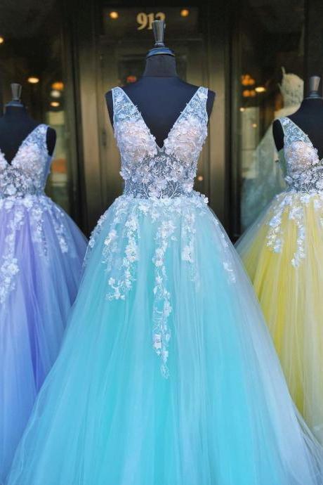 Lace Applique Prom Dresses, Robes De Soiree, Tulle Prom Dresses, A Line Prom Dresses, Abendkleider, 2024 Prom Dresses, Prom Dresses, Prom