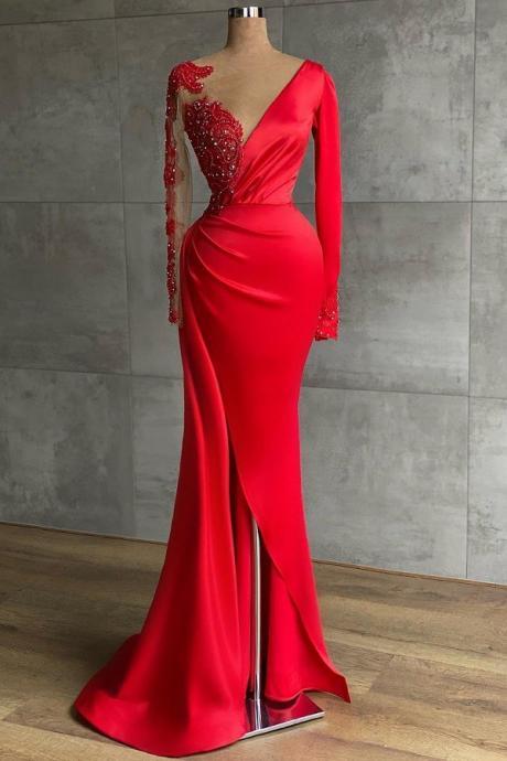 Red Evening Dresses, Vestidos De Noche, Vestidos Elegantes Para Mujer, Elegant Evening Dress, Lace Evening Dresses, Formal Dresses, Formal Party