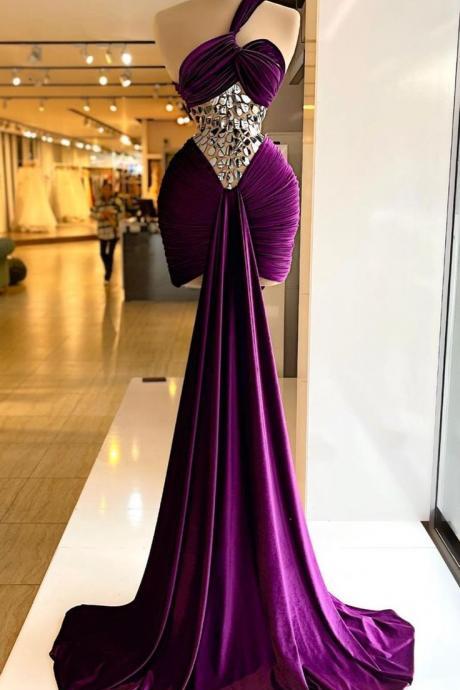 Purple Evening Dress, Crystals Evening Dresses, Sexy Party Dresses, Cocktail Dresses, Evening Dresses 2023, Vestidos De Fiesta, Elegant Eveing