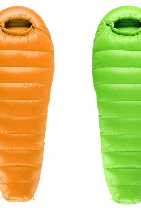 800FP Goose Down Mummy Sleeping Bag Camping Hiking & Backpacking Sleeping Bag Mummy Style Adult Camping and Mountaineering Gear