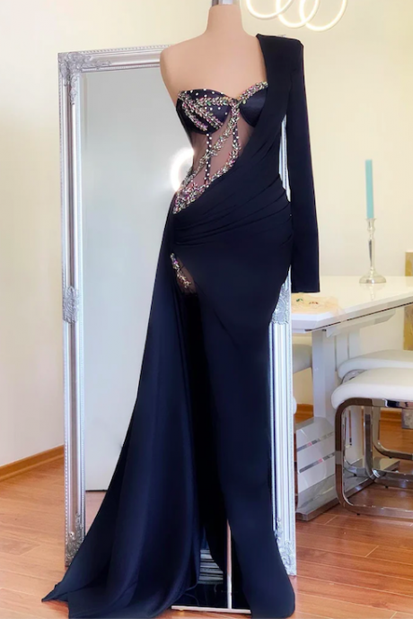 Black Prom Dresses, One Shoulder Prom Dresses, Custom Evening Dresses, Abendkleider 2024, Vestidos De Noche, Formal Occasion Dresses, Robes De