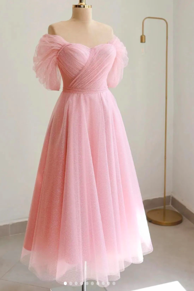 Prom Dresses, Pink Prom Dresses, Tulle Prom Dresses, Vestidos De Graduacion, A Line Prom Dresses, Robes De Bal, Wedding Party Dresses,
