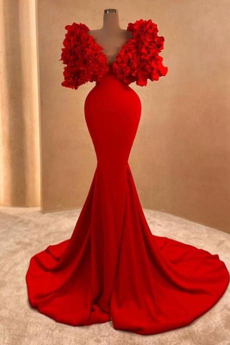 Elegant Prom Dresses, Red Prom Dresses, Floral Evening Dresses, Simple Birthday Party Dresses For Women, Mermaid Evening Gown, Formal Occasion