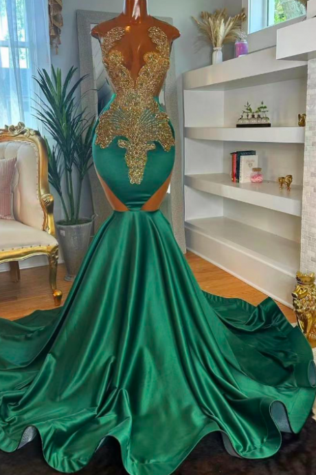 Luxury Prom Dresses, Diamonds Fashion Party Dresses, Emerald Green Prom Dresses, Modest Evening Dresses, Formal Occasion Dresses, Vestidos De
