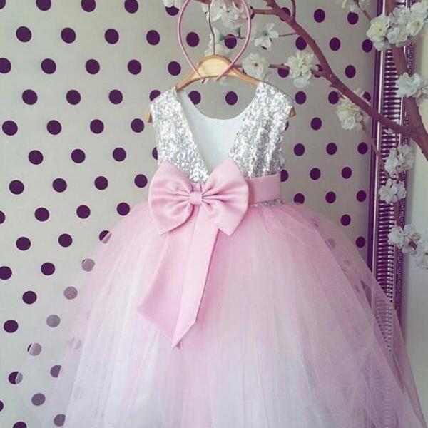 sparkly flower girl dresses, tutu dresses, baby girl birthday party dresses, pink kids prom dress, pink flower girl dresses, flower girl dresses for weddings, baby girl dresses with a bow
