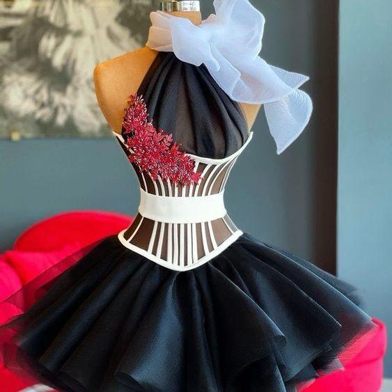 Black Prom Dresses, Cocktail Dresses, Tulle Prom Dresses, Vestidos De Graduacion, Homecoming Dresses Short, Ball Gown, Mini Length Prom Dresses, Robes De Cocktail, Cheap Graduation Dresses, Little Black Dress, Back to School Party Dresses
